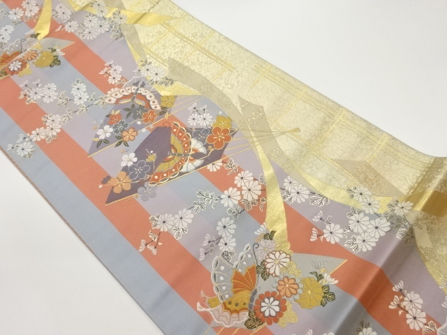 JAPANESE FUKURO OBI / WOVEN FLOWERS